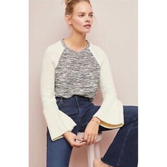 Anthropologie Tops - Anthropologie Dolan Left Coast Gray White Blouse